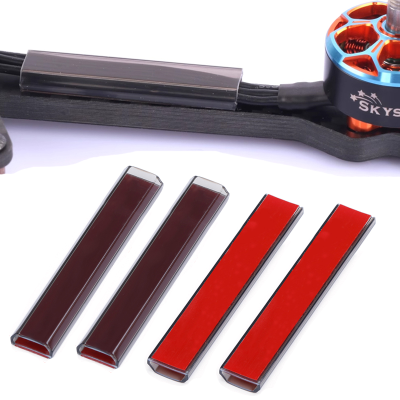Drone Controller Hood - 4pcs RC มอเตอร์ไร้แปรงสายไฟป้องกันหลอดลวดโล่ยาว 45 มม.55 มม.65