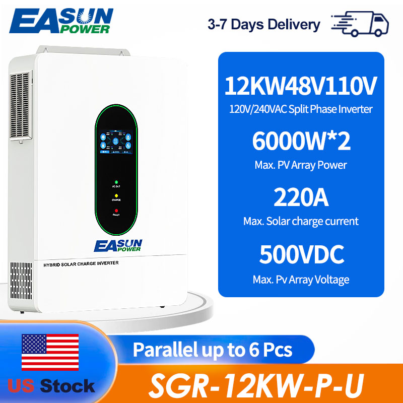 Drone Solar Charger - EASUN US อินเวอร์เตอร์พลังงานแสงอาทิตย์แบบแยกเฟส 12KW 12000W 160A