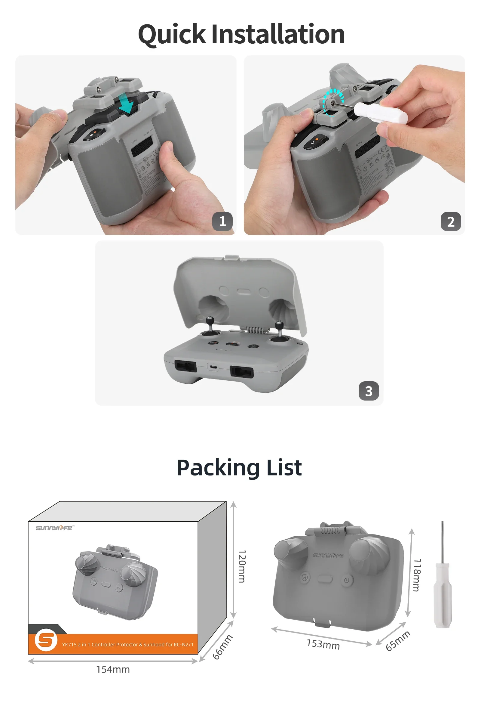 ฝาครอบป้องกันคอนโทรลเลอร์ 2 in - Drone Controller Hood บทวิจารณ์และราคา