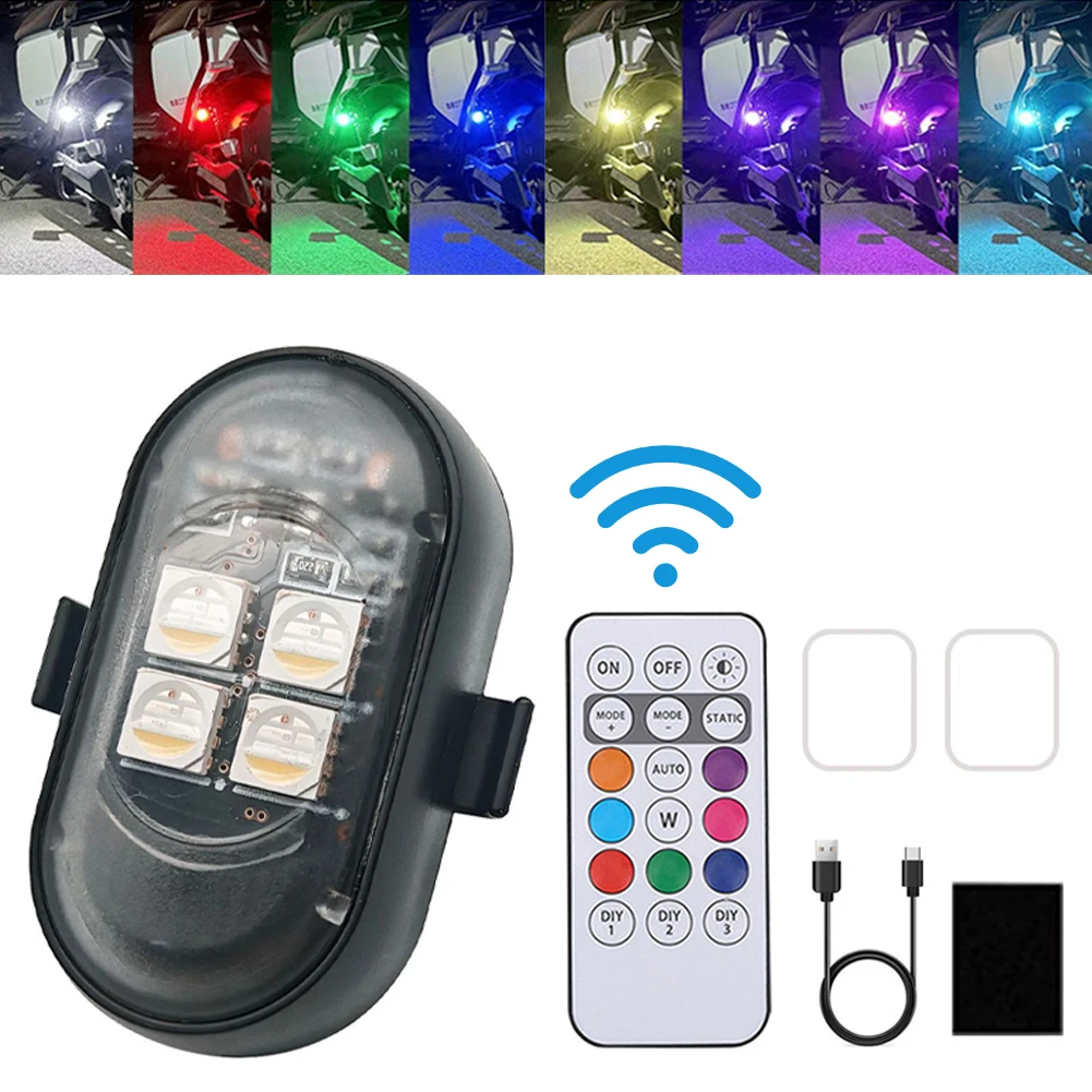 1-8 ชิ้น ไฟเตือนแบบชาร์จ USB ก - Drone Strobe Light บทวิจารณ์และราคา